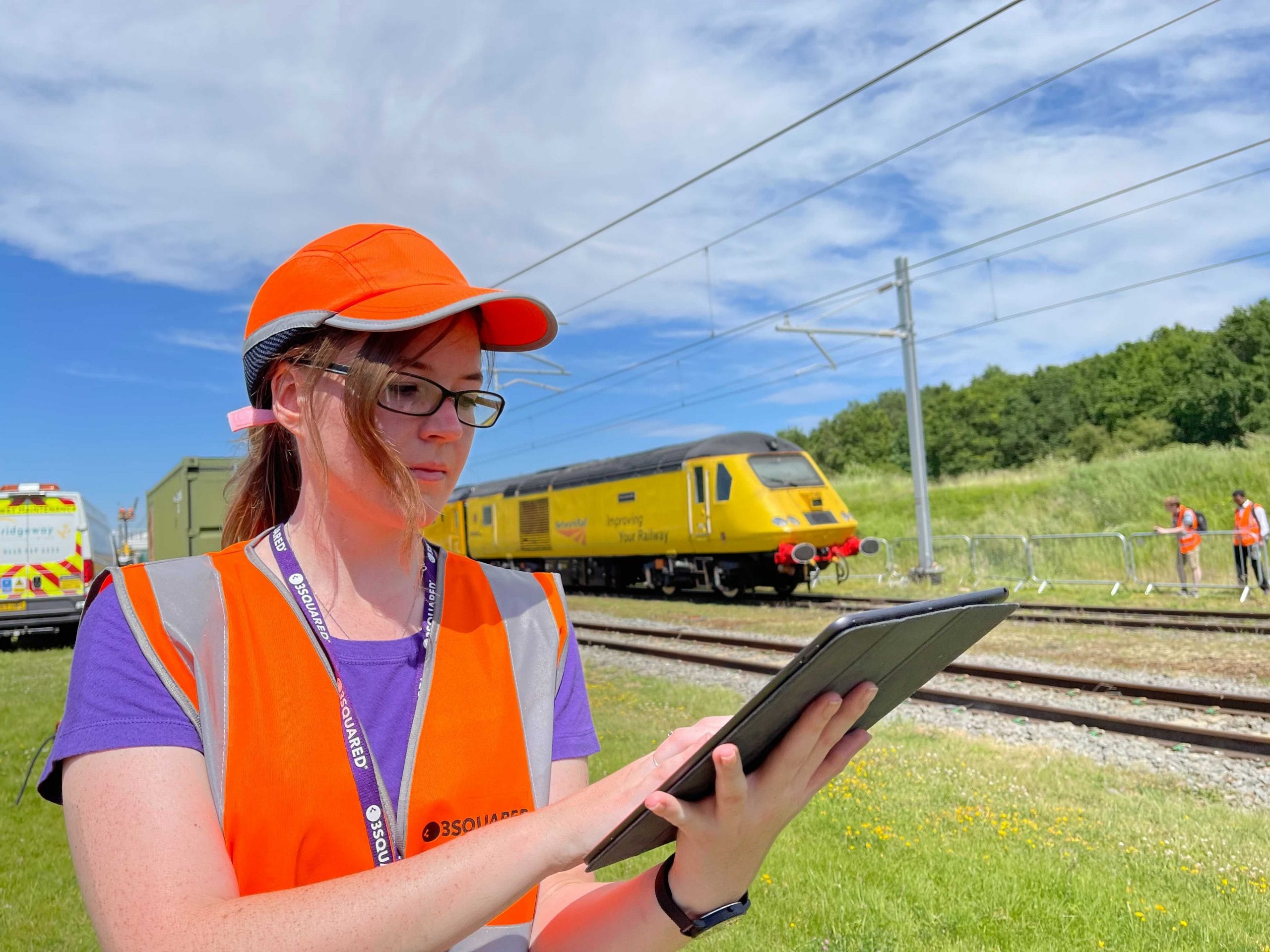 Rail staff with iPad