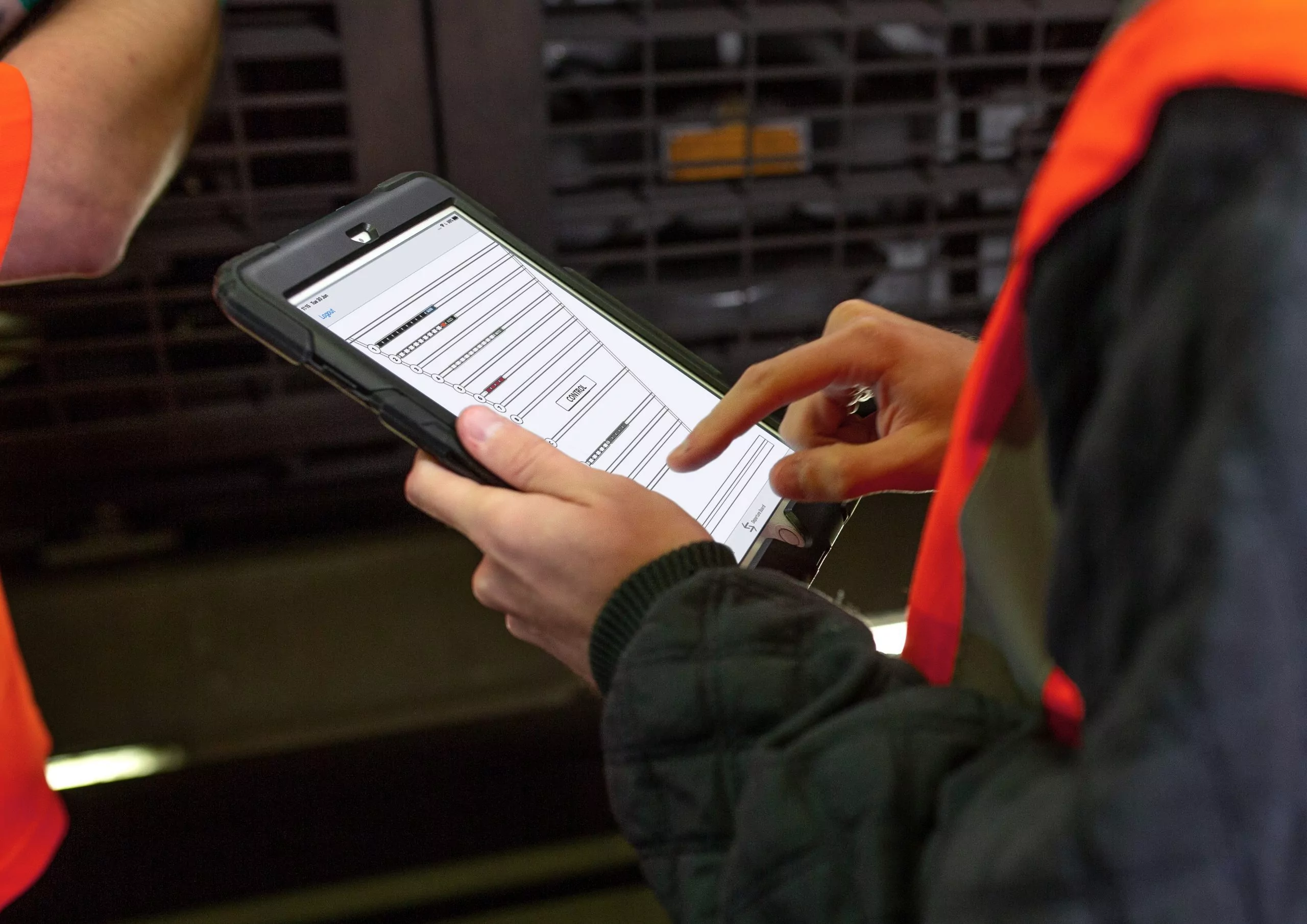 RailSmart Software on mobile tablet