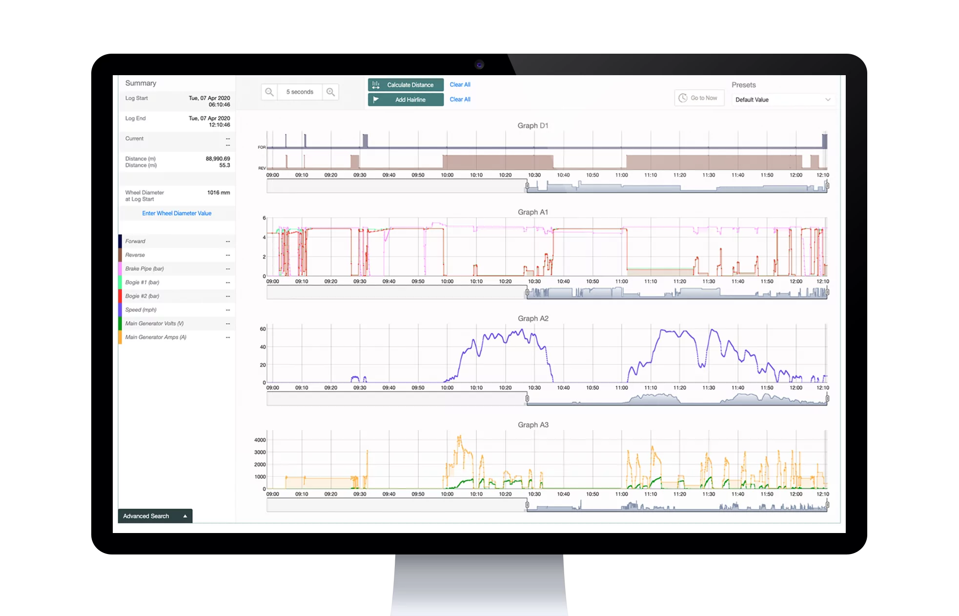 RailSmart RCM software on pc screen