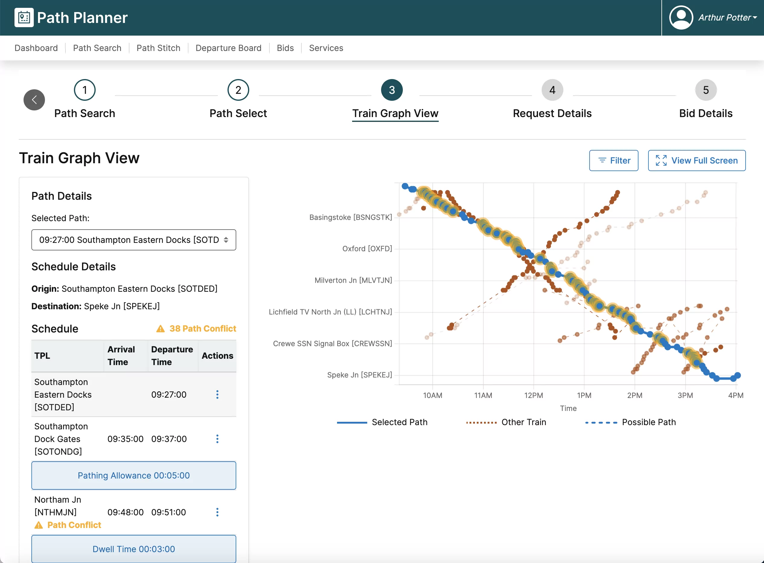 PathPlanner Train Graph View